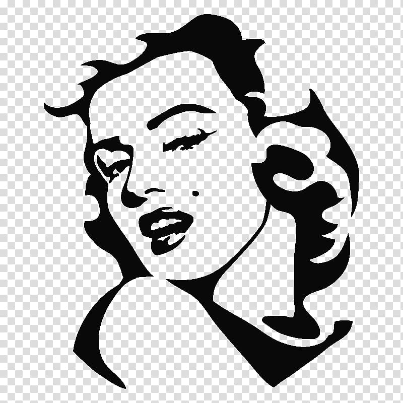 Stencil Wall decal Sticker Actor, monroe transparent background PNG clipart