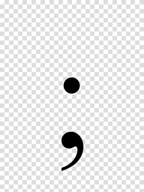 Semicolon Punctuation Comma Question mark, period transparent background PNG clipart