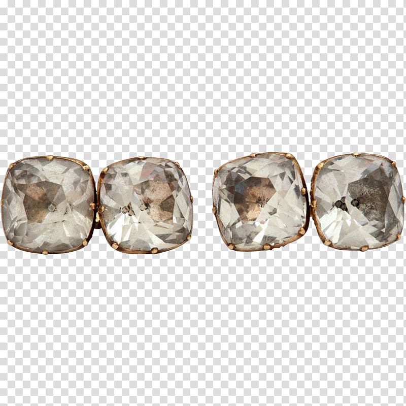 Gemstone Cufflink Earring Gold, gemstone transparent background PNG clipart