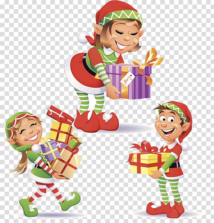 Santa Claus Christmas elf Christmas elf Illustration, Christmas cartoon Sprite transparent background PNG clipart