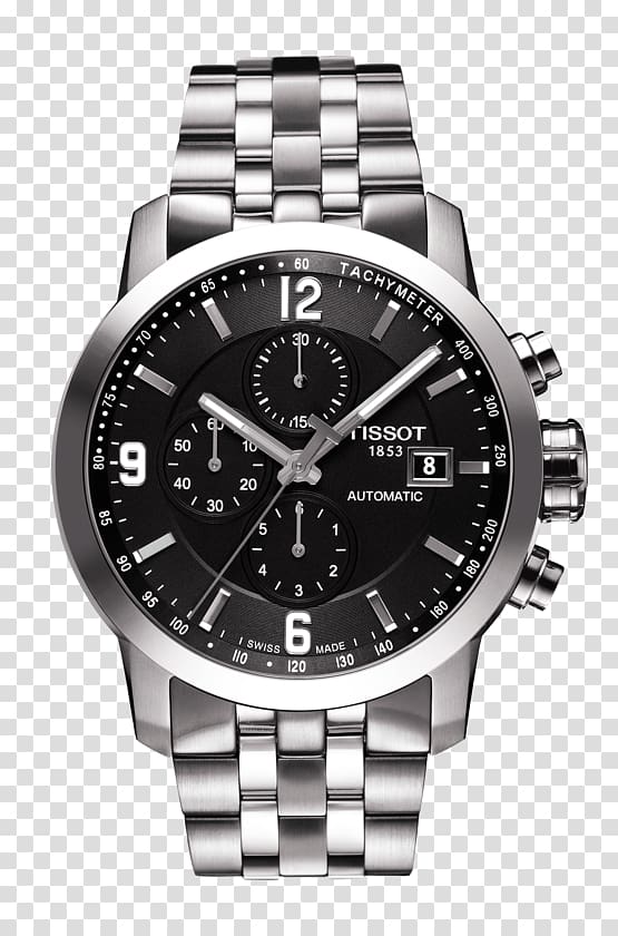 Tissot Men\'s T-Sport PRC 200 Chronograph Automatic watch, watch transparent background PNG clipart