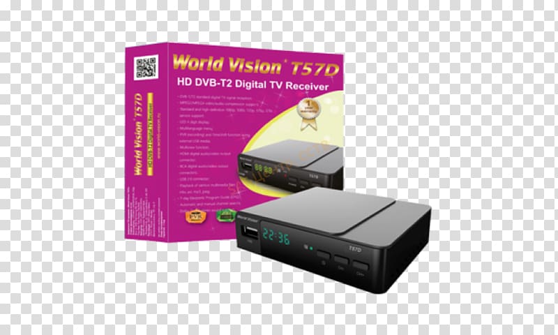 DVB-T2 World Vision International Set-top box Digital television Digital Video Broadcasting, others transparent background PNG clipart