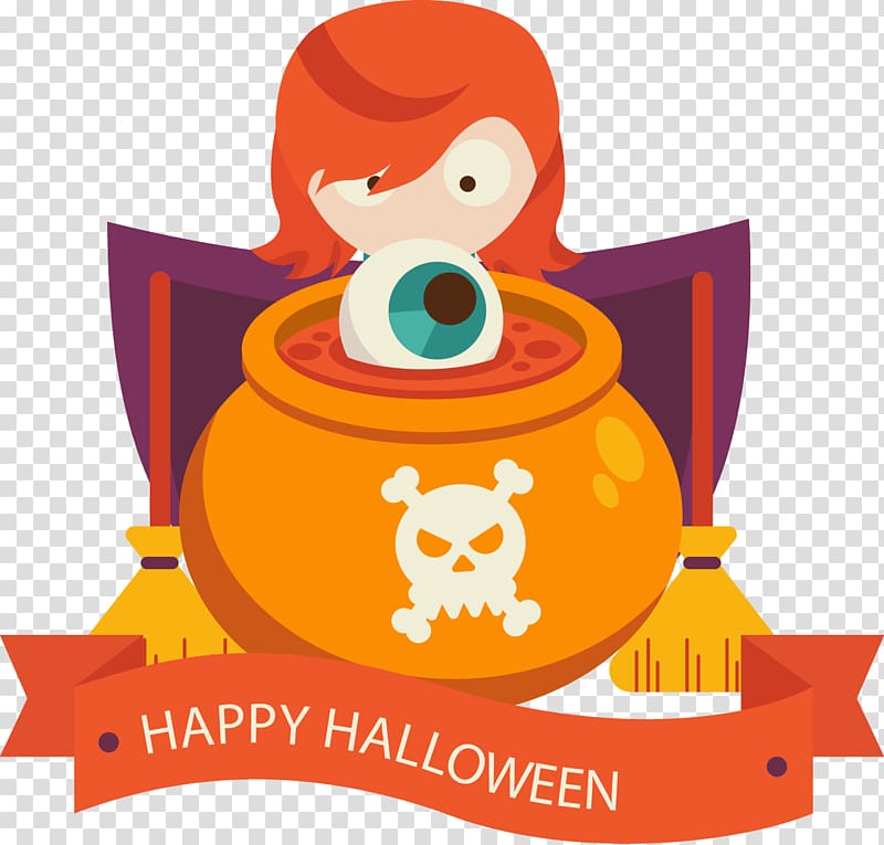 Halloween Jack-o\'-lantern Party Icon, Creative Halloween label material transparent background PNG clipart