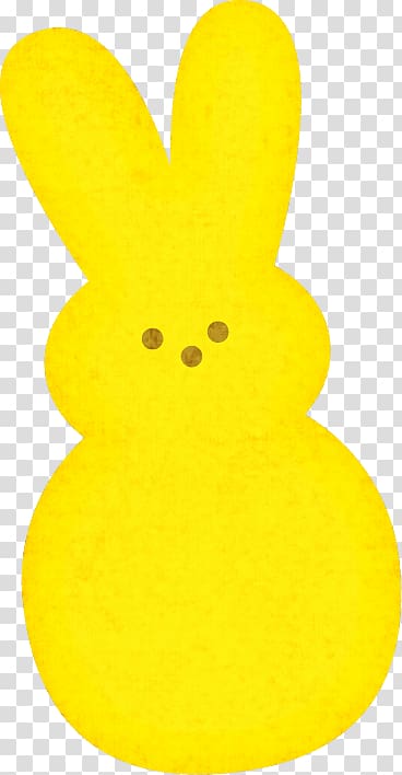 Peeps Cotton candy , yellow bunny transparent background PNG clipart