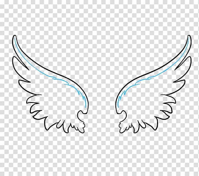 Drawing Art Painting Sketch, angel wings transparent background PNG clipart