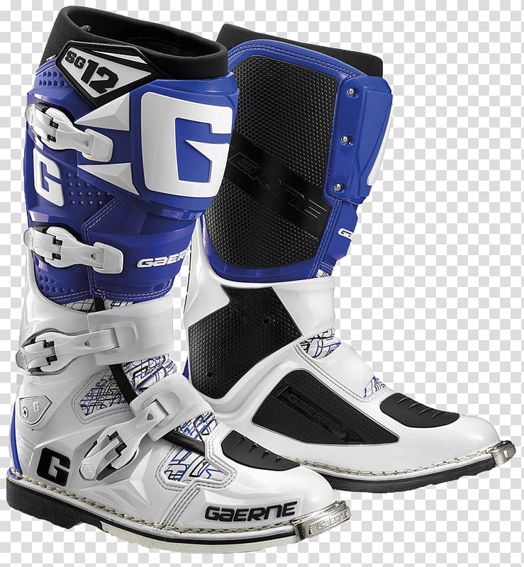 Motorcycle boot White Blue, boot transparent background PNG clipart