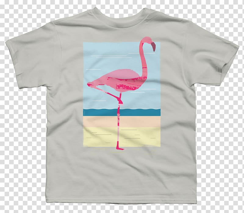 Printed T-shirt Concert T-shirt Clothing Sleeve, flamingo printing transparent background PNG clipart