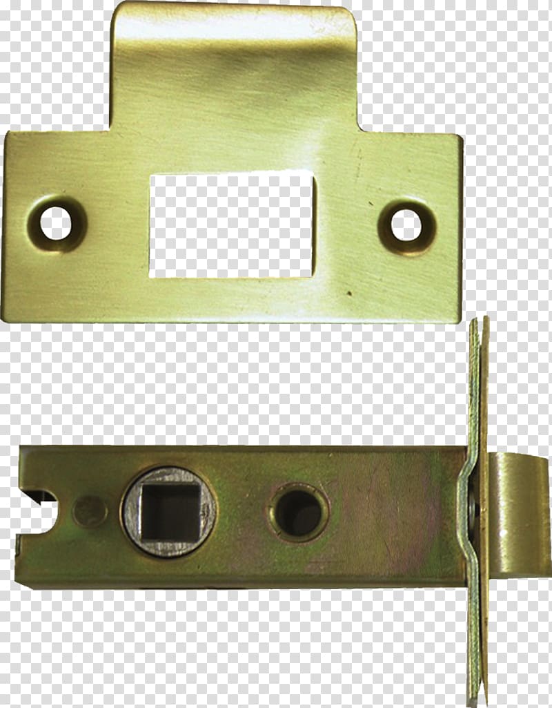 Latch Brass Door Strike plate Mortise lock, Brass transparent background PNG clipart