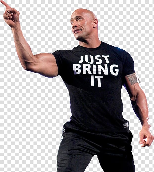 Dwayne Johnson WWF SmackDown! Just Bring It WWE Raw T-shirt, dwayne johnson transparent background PNG clipart