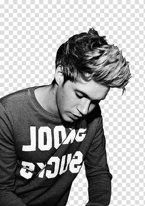 Niall Horan One Direction We Heart It Black and white, one direction transparent background PNG clipart