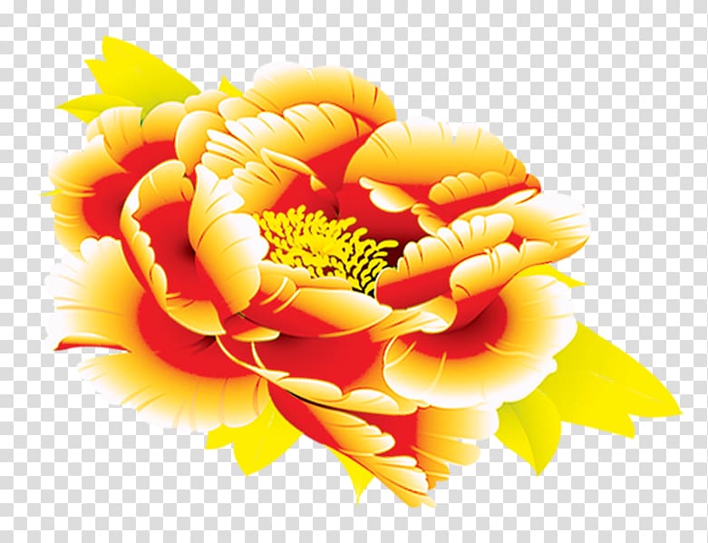 Floral design , Golden Peony transparent background PNG clipart