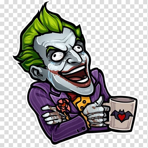 Joker Telegram Sticker Batman DC Comics, joker transparent background PNG clipart