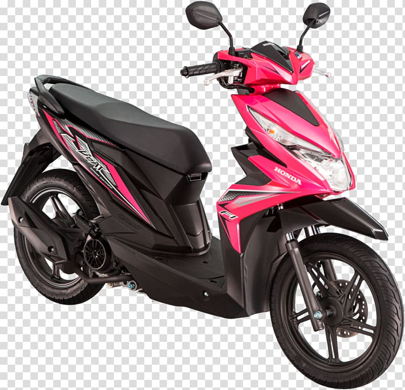 pink Honda Beat motor scooter, Honda Beat Fuel injection Car Scooter, scooter transparent background PNG clipart