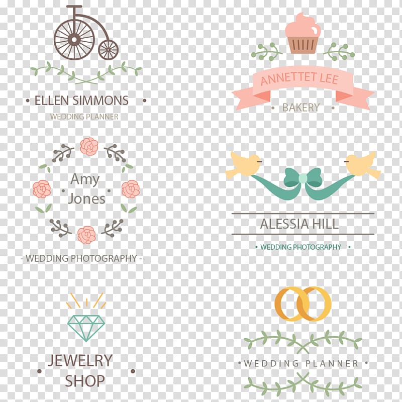 Assorted Shop Logo Logo Marriage Graphic Design Wedding