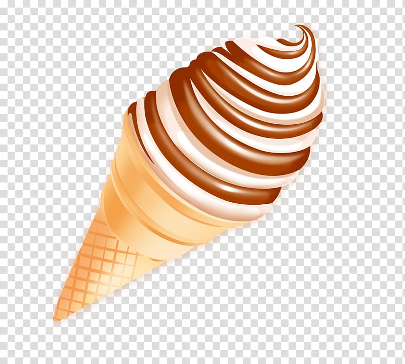 Ice cream cone, Hand-painted cones transparent background PNG clipart