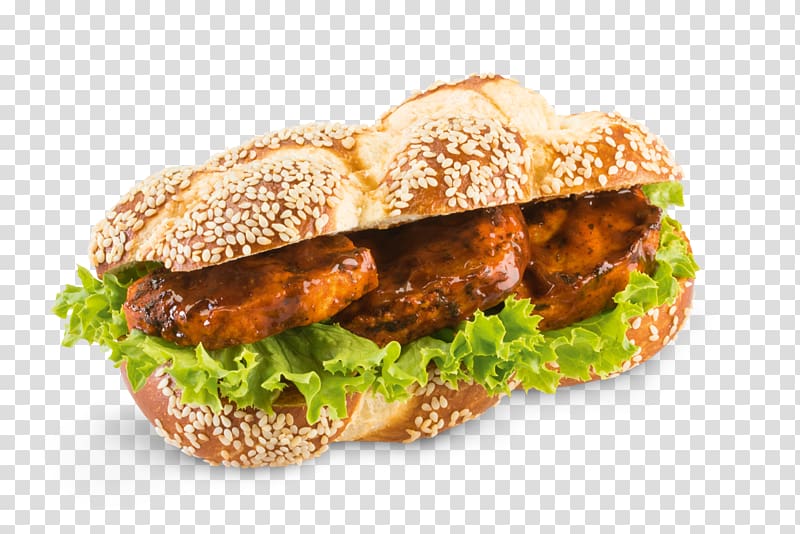 Salmon burger Cheeseburger Buffalo burger Slider Breakfast sandwich, CHICKEN BBQ transparent background PNG clipart