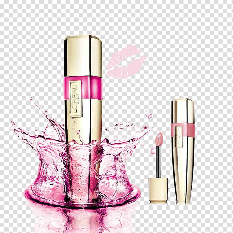 Lip balm LOrxe9al Lipstick Lip gloss, Water L\'Oreal Paris makeup lip milk transparent background PNG clipart