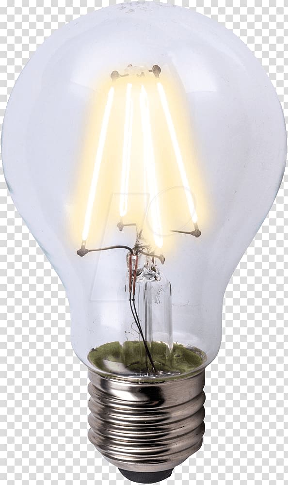 Incandescent light bulb LED lamp Edison screw, Bulb led transparent background PNG clipart