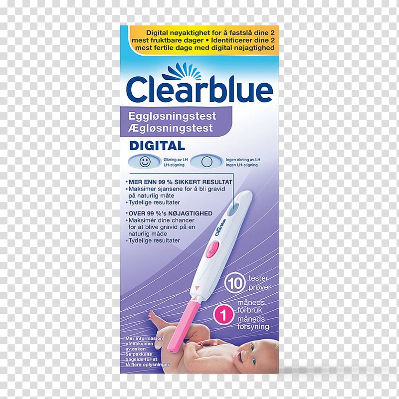 Clearblue Digital Pregnancy Test with Conception Indicator, Single-Pack Clearblue Digital Ovulation Test – 7 Test Pack Ovulatietest, clearblue digital transparent background PNG clipart