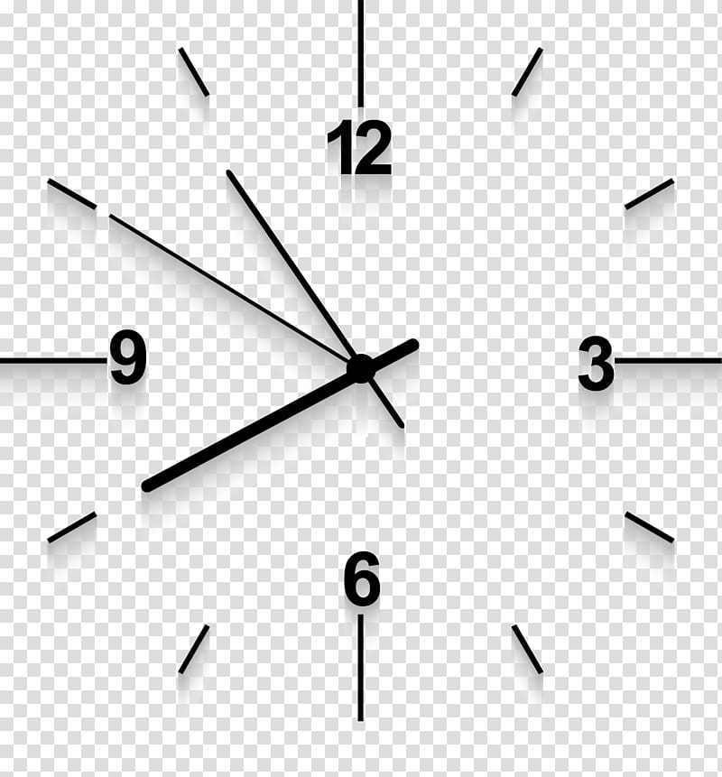 black and white analog clock illustration, Pendulum clock Euclidean Icon, Clock scale transparent background PNG clipart