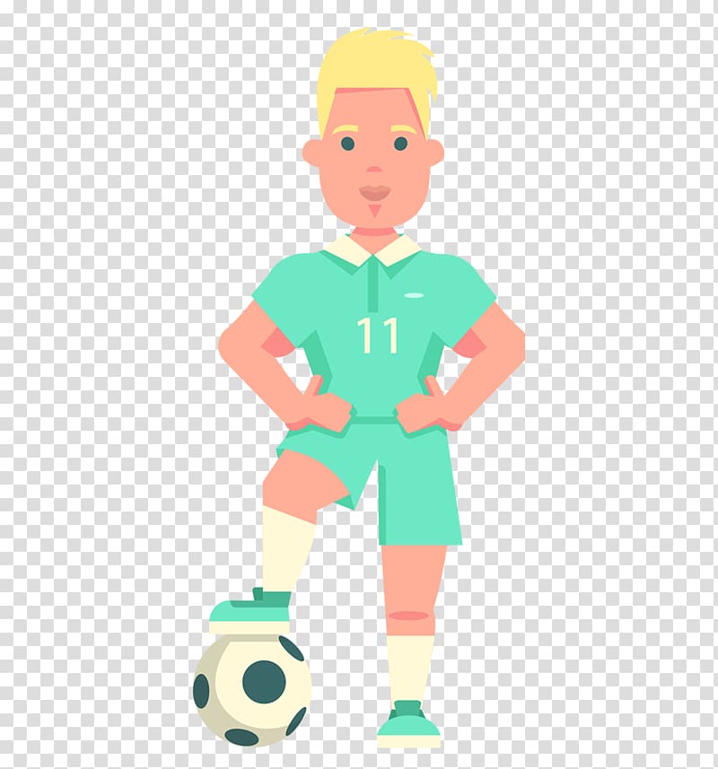 Football player Athlete, Hand-painted footballer transparent background PNG clipart