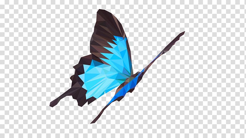 Butterfly 0 Origami Animation Studio, low poly transparent background PNG clipart