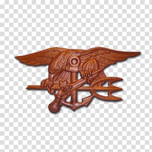 United States Navy SEALs Special Warfare insignia, brushes trident decorations transparent background PNG clipart