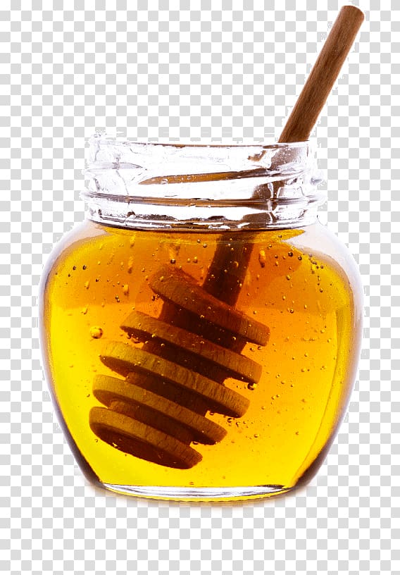 Honey Vegetarian cuisine Jar Organic food Raw foodism, honey transparent background PNG clipart