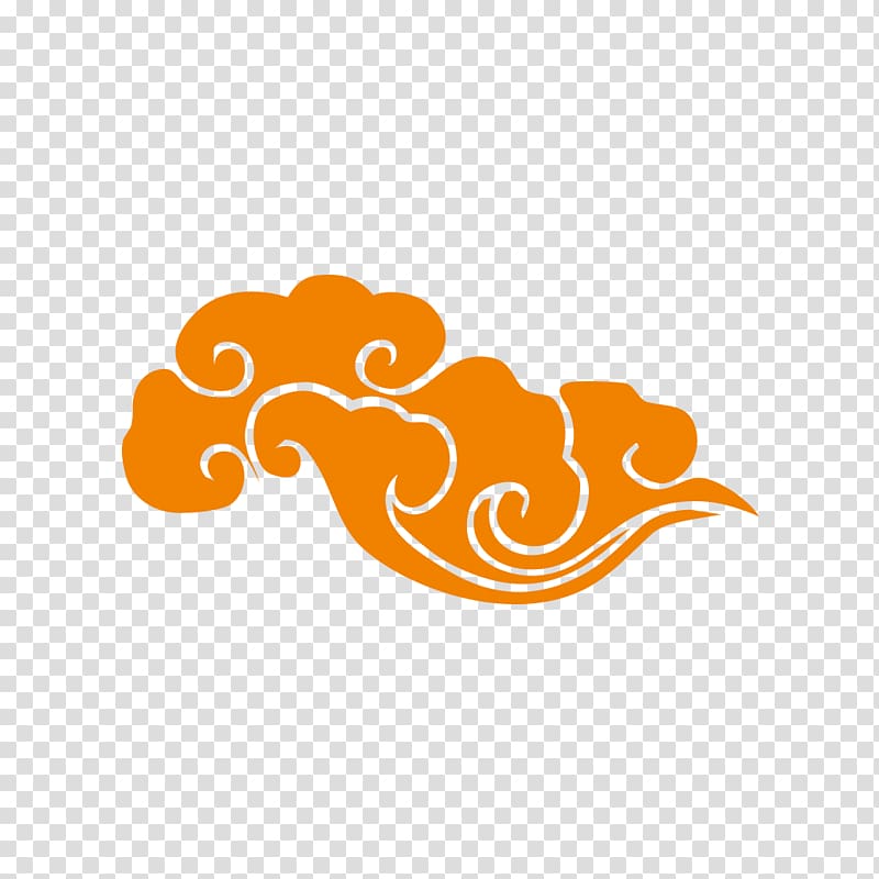 orange clouds illustration, China Cloud computing Chinese, Clouds transparent background PNG clipart