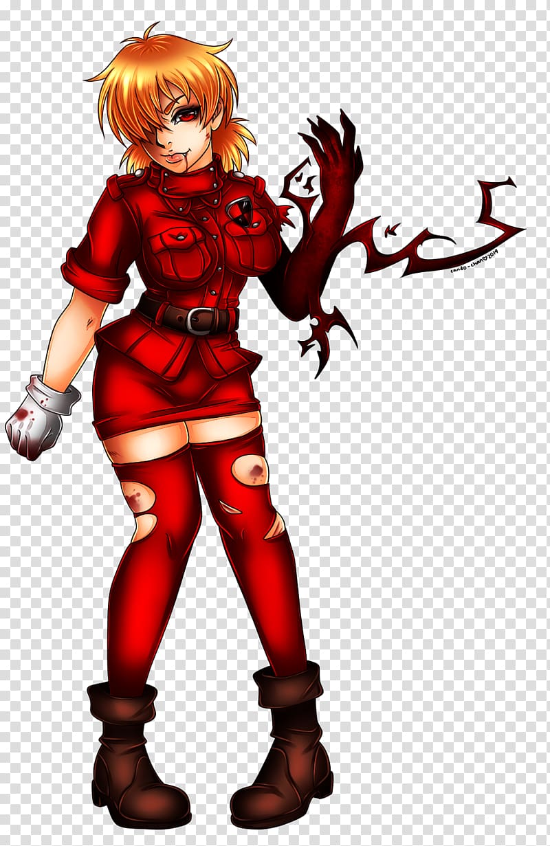 Seras Victoria Hellsing Anime Fan art Drawing, kindly transparent background PNG clipart