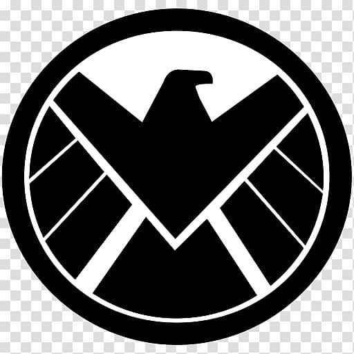 black and white eagle logo illustration, Nick Fury Black Widow Thor S.H.I.E.L.D. Marvel Cinematic Universe, Eagle Security Logo transparent background PNG clipart