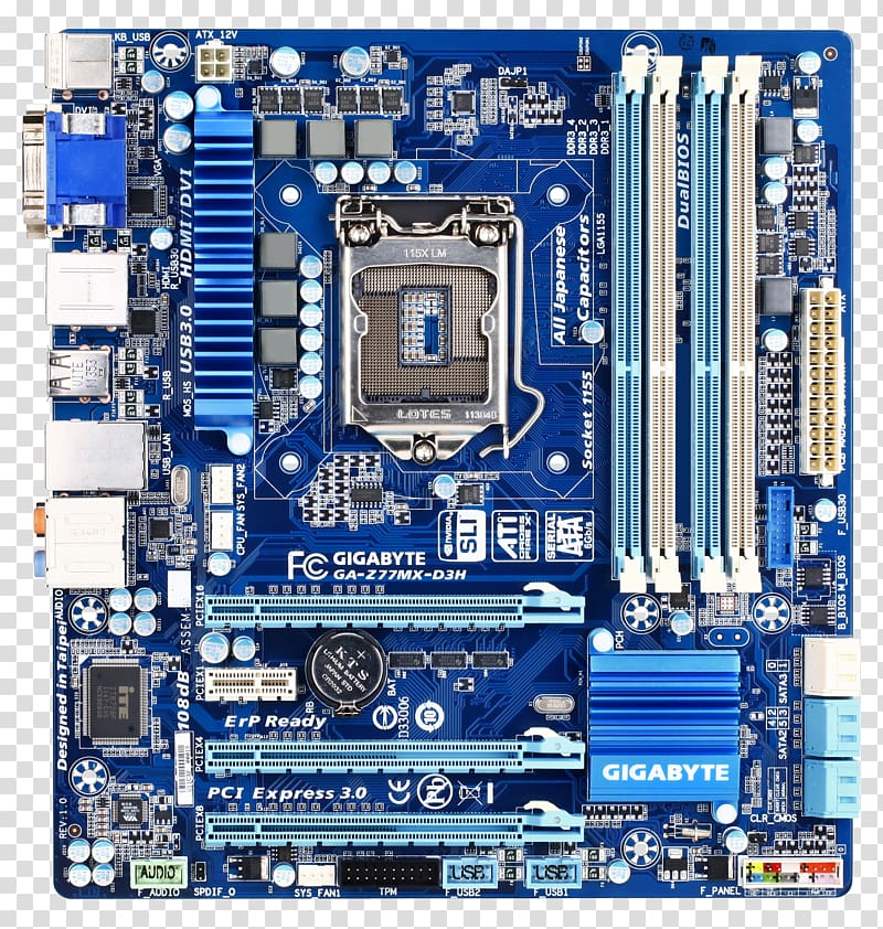 Graphics Cards & Video Adapters Motherboard Intel Computer hardware Gigabyte Technology, Usb Icon transparent background PNG clipart