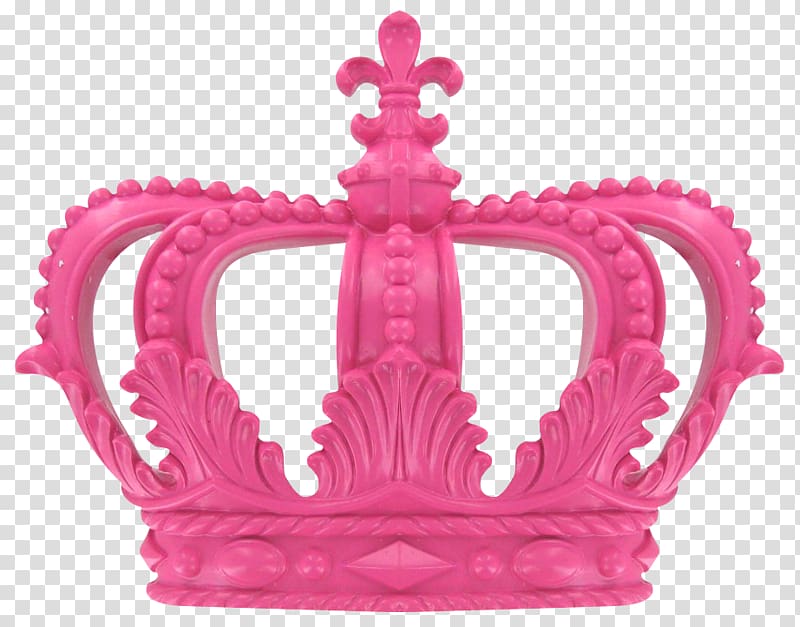 pink crown illustration, Crown Pink Wall decal Interior Design Services, Pink carved crown transparent background PNG clipart