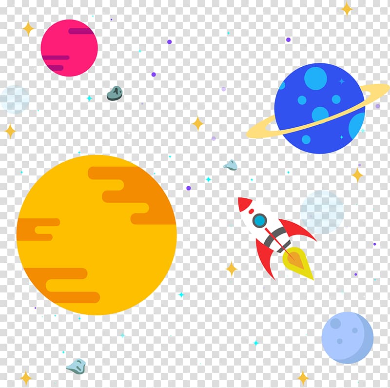 planets , Outer space Solar System , Space star rocket transparent background PNG clipart