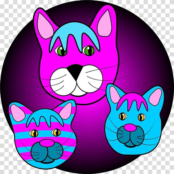 Russian Blue Kitten Cartoon , Purple cat nose transparent background PNG clipart