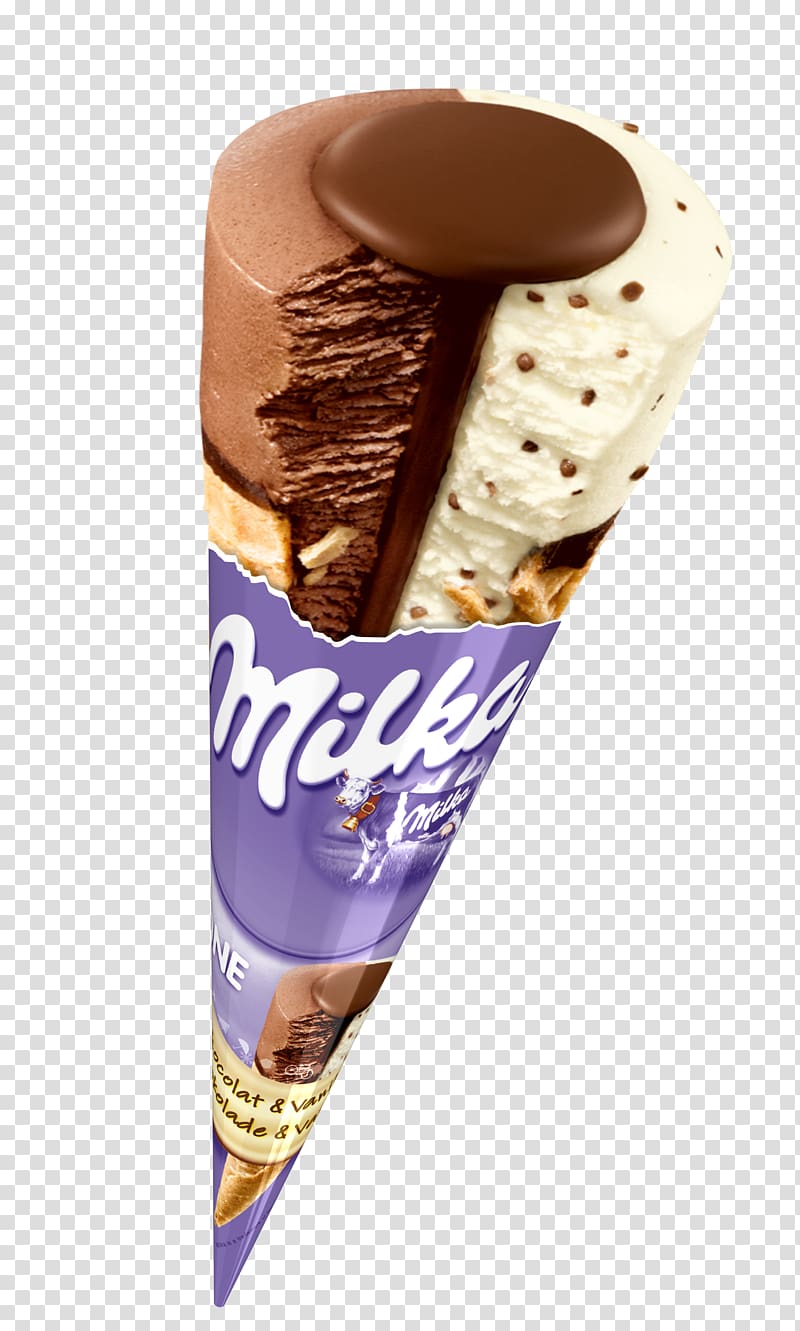Ice Cream Cones Milka Chocolate ice cream Cornetto, ice cream transparent background PNG clipart