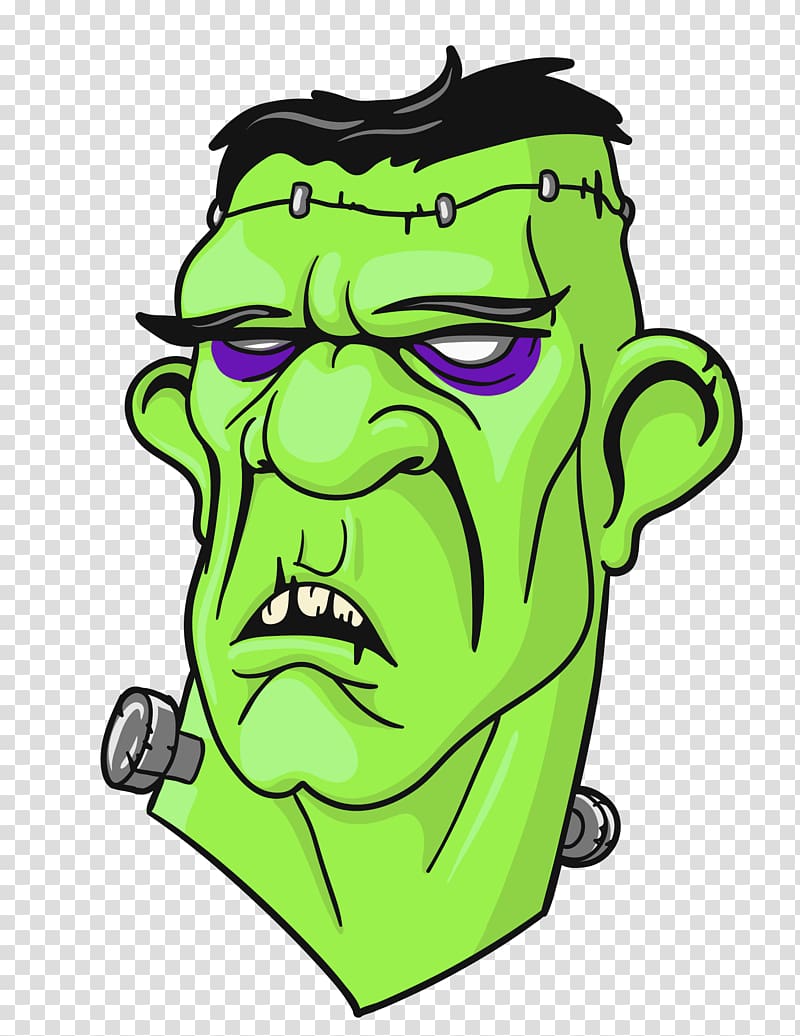 Frankenstein illustration, Frankenstein\'s monster , Frankenstein Head transparent background PNG clipart