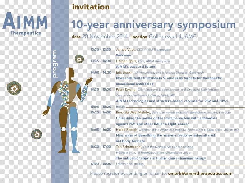 Symposium Academic conference Aimm Therapeutics Therapy Science, anniversary invitation transparent background PNG clipart