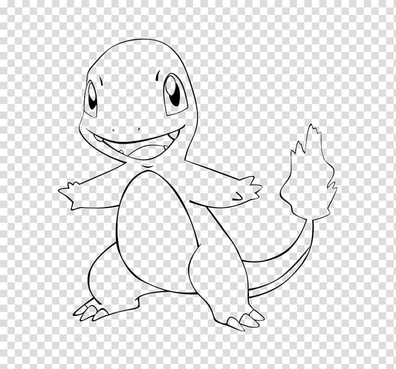Charmander Coloring book Charmeleon Black and white Line art, drawing of pokemon charmander transparent background PNG clipart