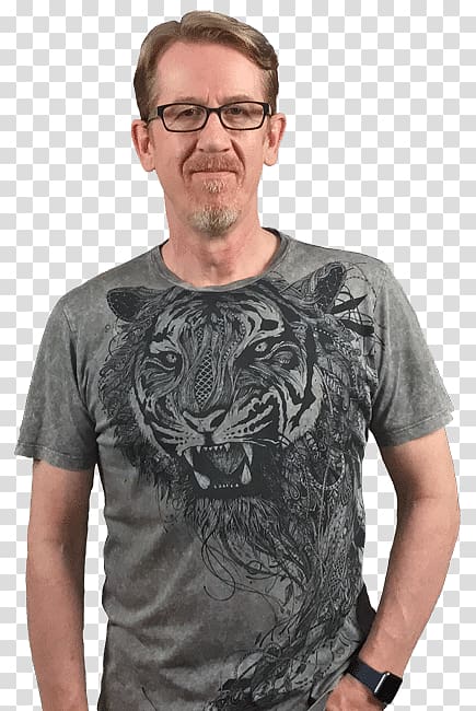Long-sleeved T-shirt Printed T-shirt Beard, tiger creative transparent background PNG clipart