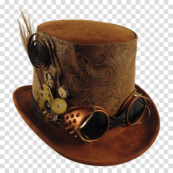 Brown Hatr Top Hat Steampunk Goggles Headgear Steampunk Gear