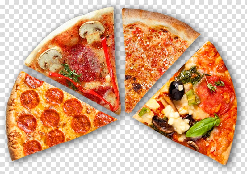 four slice of assorted pizza, Pizza Hut Poster Dough, Four Pizza transparent background PNG clipart