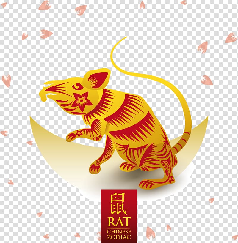 Rat Mouse Chinese zodiac Tiger, Zodiac Rats transparent background PNG clipart