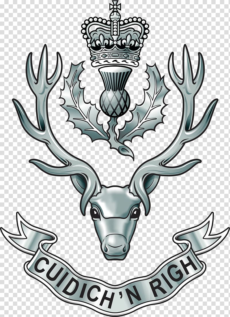 Queen's Own Highlanders (Seaforth and Camerons) Royal Regiment of Scotland Queen's Own Cameron Highlanders, royal badge transparent background PNG clipart