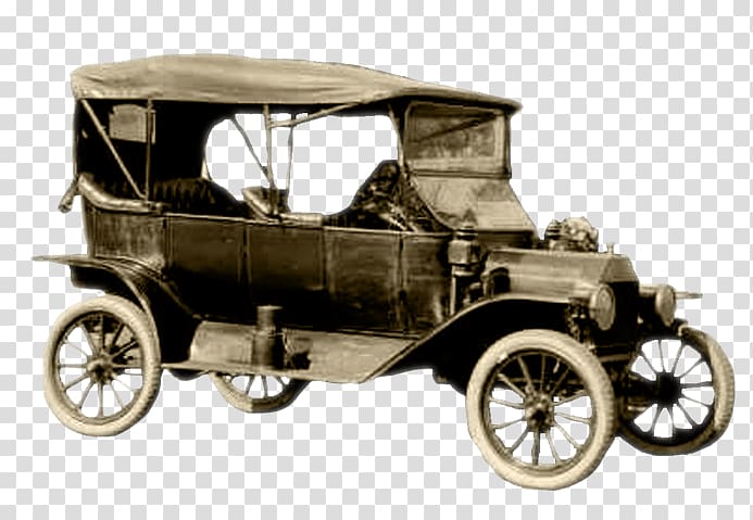 classic black vehicle, Ford Model T transparent background PNG clipart