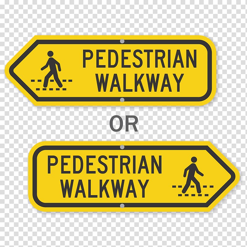Lyle Tr-037-18Ha Traffic Sign,24 X 18In,Bk/Yel Logo Signage Product, safety walkway blocks transparent background PNG clipart