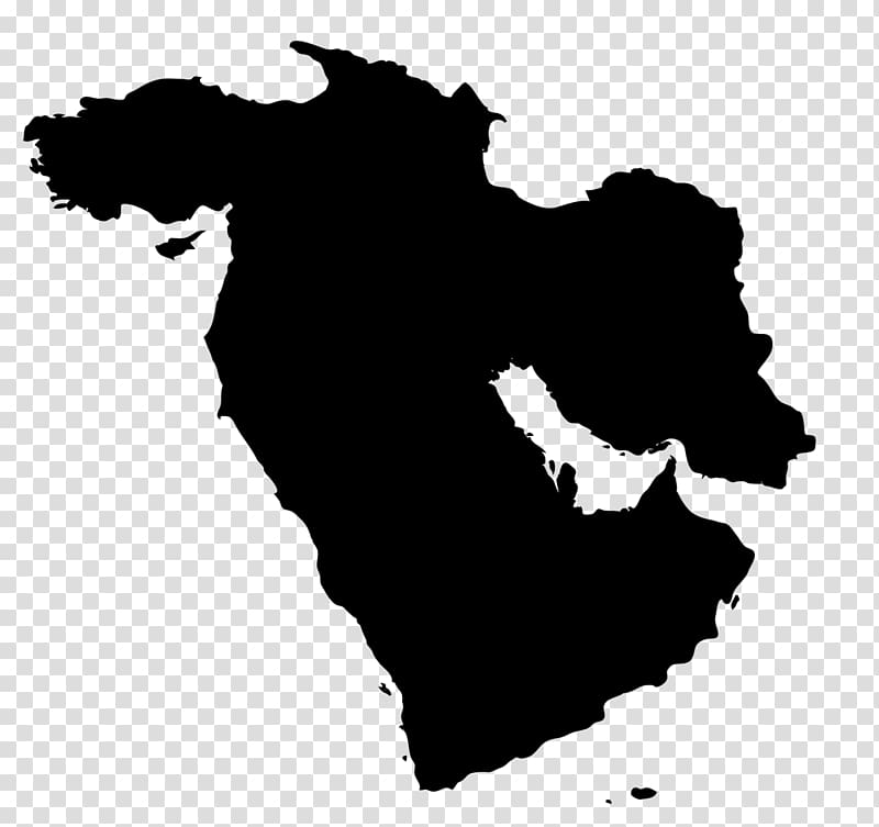 Middle East Persian Gulf Map, map transparent background PNG clipart