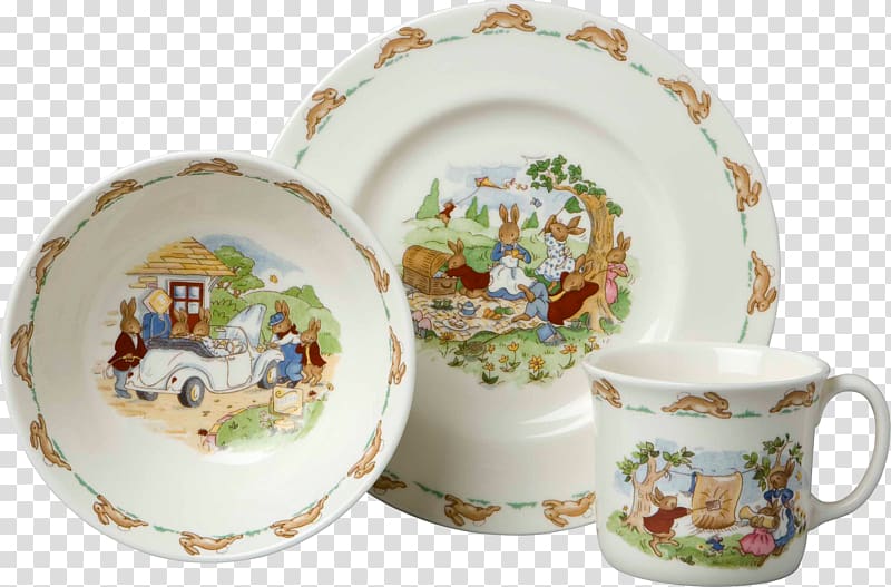 Royal Doulton Bunnykins Tableware Lambeth Staffordshire Potteries, mug transparent background PNG clipart