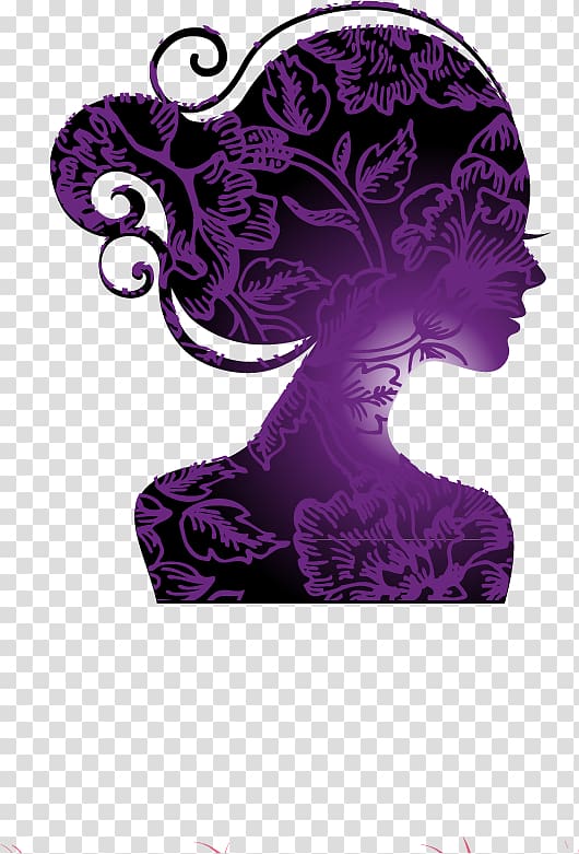 Silhouette Woman illustration Illustration, Beauty silhouette pattern transparent background PNG clipart