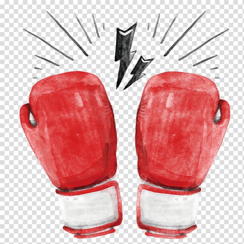 pair of red-and-white boxing gloves, Boxing glove Kickboxing Women\'s boxing, boxing gloves transparent background PNG clipart